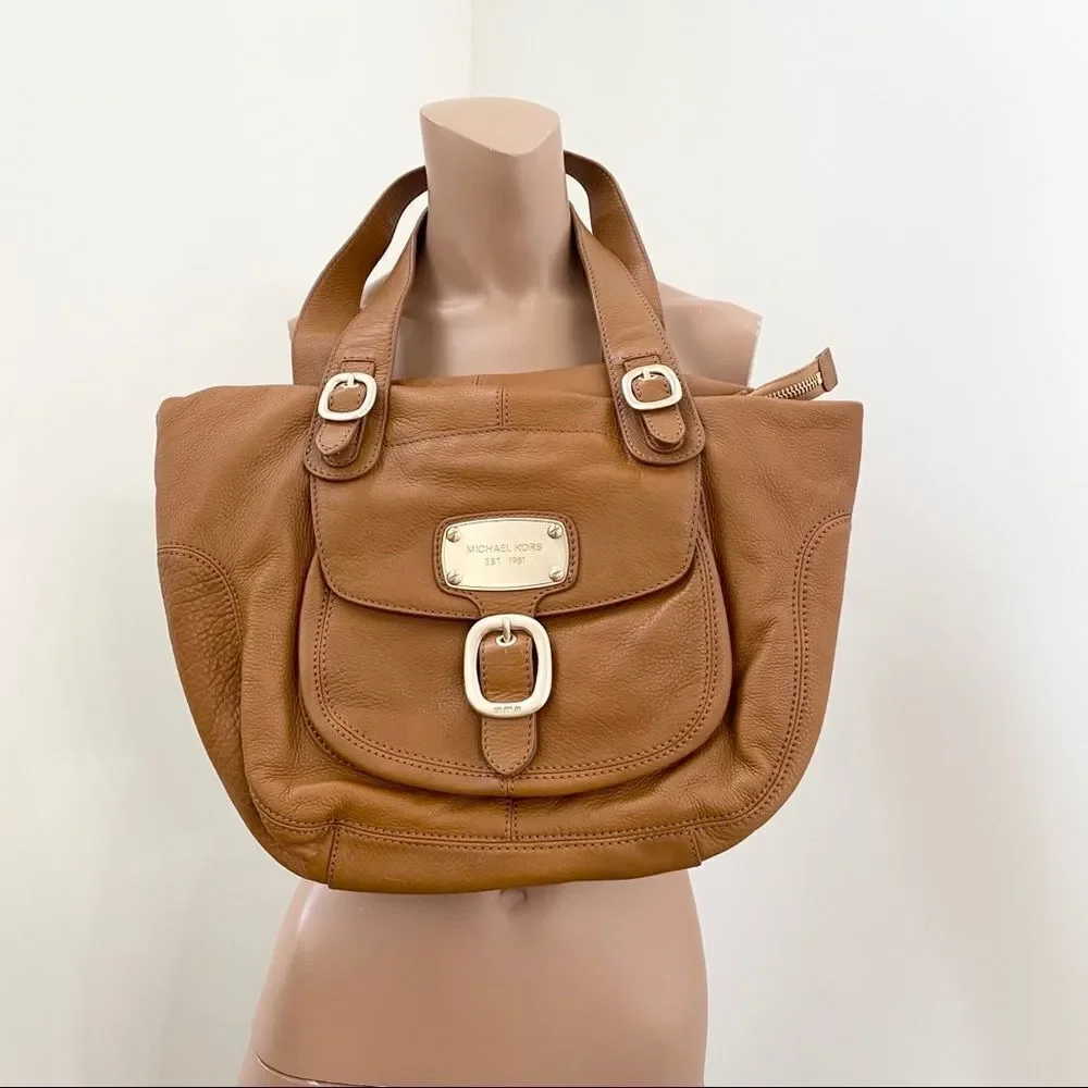 Michael Kors tan/brown satchel butter soft leather